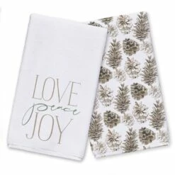 Coupon 👍 Love, Peace & Joy Tea Towel Set by Designs Direct 🛒