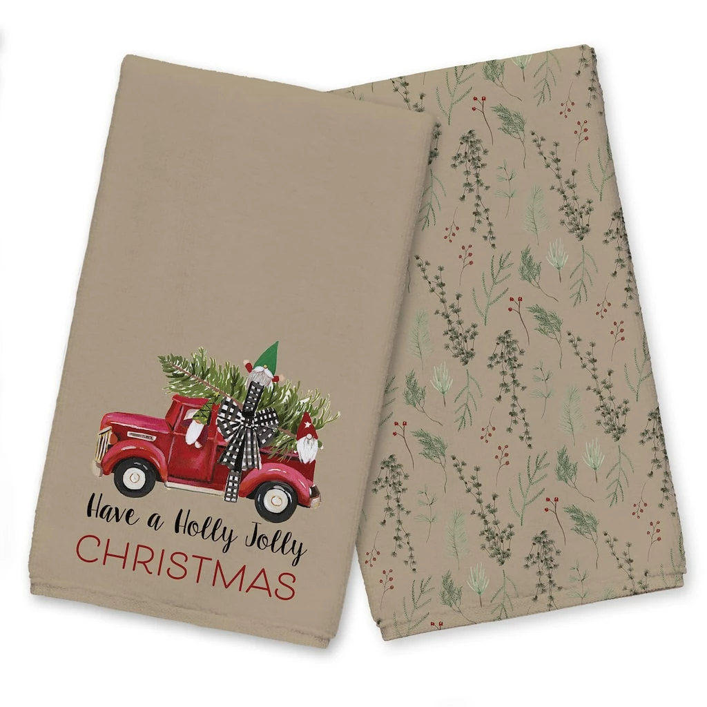 Best deal ๐ฏ Brown Holly Jolly โ Christmas Tea Towel Set by Designs Direct โ