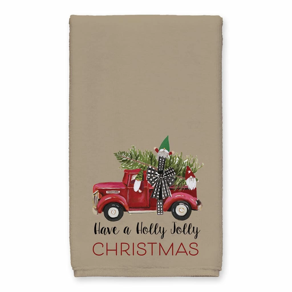 Best deal ๐ฏ Brown Holly Jolly โ Christmas Tea Towel Set by Designs Direct โ - Image 2