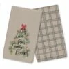Best Sale 🌟 Brown 🎅 Christmas Word Tree Tea Towel Set by Designs Direct ❤️