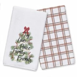 Top 10 😀 White 🎄 Christmas Word Tree Tea Towel Set by Designs Direct 👍