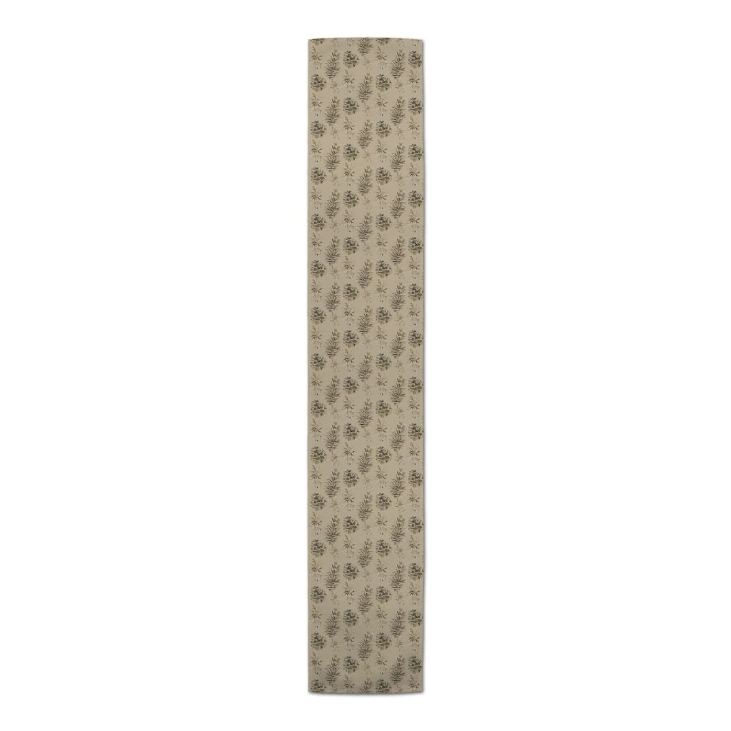 Best Sale ✔️ 72" Brown Pinecones Cotton Twill Runner by Designs Direct 🔥 - Image 3