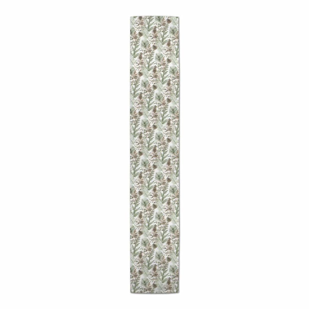 Outlet 😍 90" Pinecones & Greenery Cotton Twill Runner by Designs Direct 🛒 - Image 3