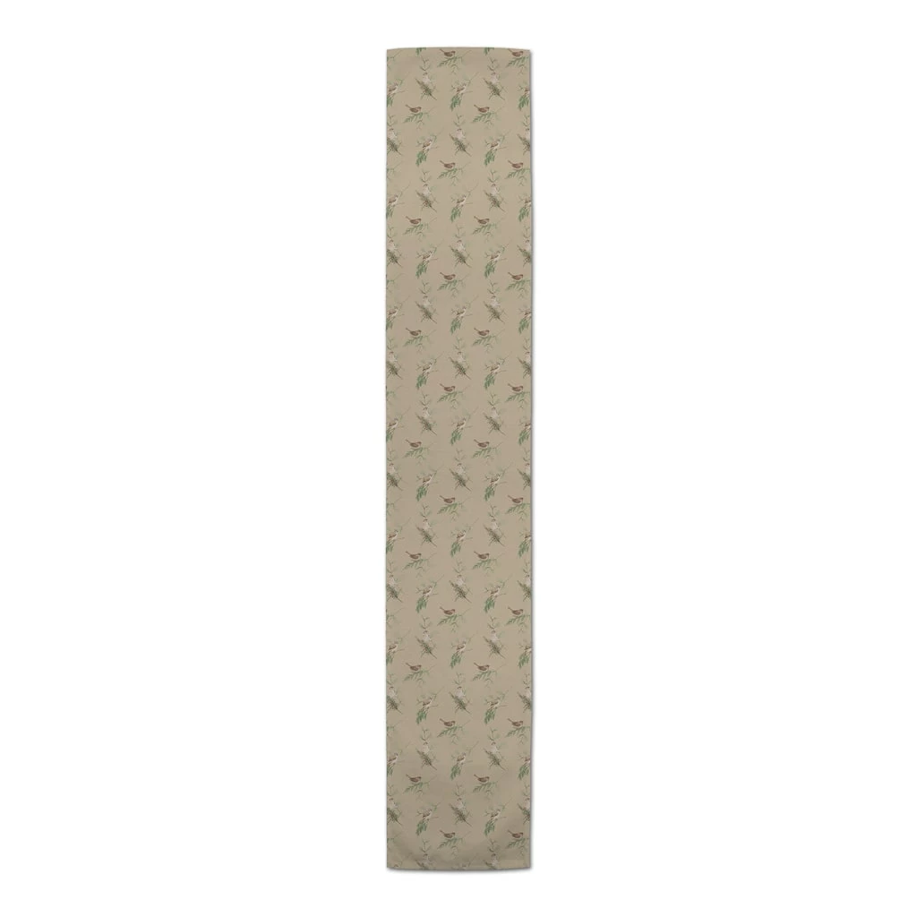 Flash Sale ⭐ 72" Brown Pine & Birds Cotton Twill Runner by Designs Direct 🔔 - Image 3