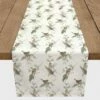 New ✨ 90" White Pine & Birds Cotton Twill Runner by Designs Direct 🥰