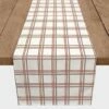 Deals 😍 72" White & Red Holiday Plaid Cotton Twill Runner by Designs Direct 😍